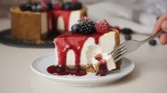 Ovocné tóny se mísí s krémovou jemností a vytvářejí podzimní symfonii. Jednoduchý cheesecake